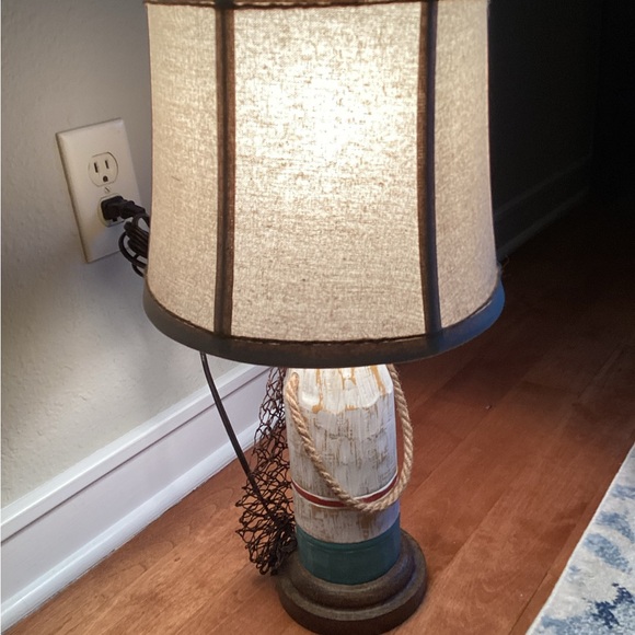 Nautical Rope Table Lamp with Cream Shade - Picture 3 of 8